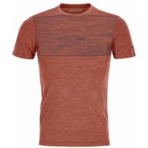 Ortovox Outdoorové tričko 120 Cool Tec Wood T-Shirt M Clay Orange Blend S