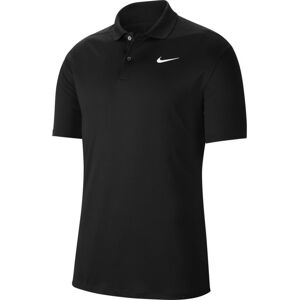 Nike Dri-Fit Victory Solid Mens Polo Shirt Black/White XL