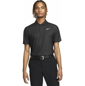 Nike Dri-Fit Tiger Woods Advantage Jacquard Color-Blocked Mens Polo Shirt Dark Smoke Grey/Black/White L
