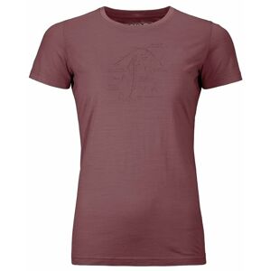 Ortovox Outdoorové tričko 120 Tec Lafatscher Topo T-Shirt W Mountain Rose XS
