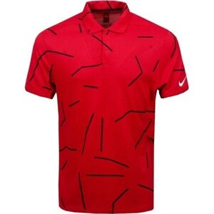 Nike Dri-Fit Tiger Woods Mens Polo Shirt Gym Red/Black 2XL