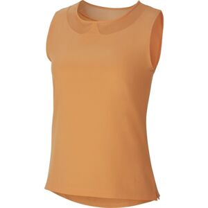 Nike Flex ACE Top Sleeveless Womens Polo Shirt Orange Trance/Orange Trance M