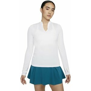 Nike Dri-Fit ADV Ace Long Sleeve Womens Polo Shirt White/Black L